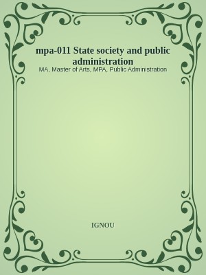 mpa-011 State society and public administration